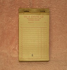 Vintage E & Z Co. Receipt Book Advertising 1950's Erb & Zaring Shamokin PA picture