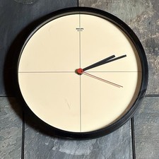 Vintage Philips HR5676 1980's Wall Clock Made In Germany Tested & Working RARE picture