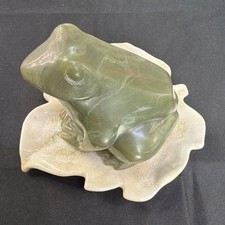 Cleo Hartwig Hand Carved Frog AMR Studios Signed 1973 VTG picture