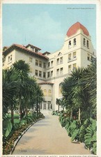 Potter Hotel Santa Barbara CA Phostint Postcard Detroit Publishing c1910 picture