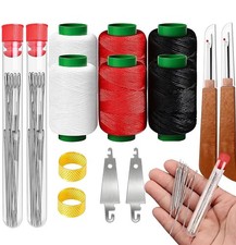 74Pcs Sewig Tool Set, Big Eye Stel Sewing Needle Kit, Thrader and Neele Repir... picture