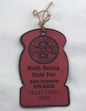 North Dakota State Fair 1938 Red Ribbon Award 4H Boys And Girls Grand Forks picture