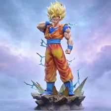 Light up Dragon Ball Son Goku Figure Statue Base Super Saiyan 2 Anime Gift LED picture