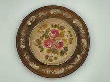 Vintage OBERAMMERGAU Hand Painted Wooden German Plate 1950’s 8.75” diameter picture