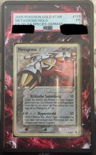 2005 Pokemon Metagross Gold Star Ex Delta Species German PSA 1 POP 1 SWIRL  picture