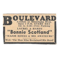 Boulevard Theatre Lyndale at Minnehaha Bonnie Scotland 1935 Ad AE7-H3 picture