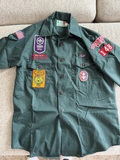 Vintage BSA Leadership Council Shirt  1971 World Jamboree & Eagle Scout Patches picture