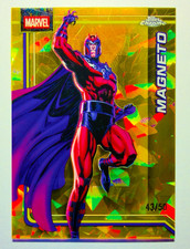 Topps Marvel Chrome Magneto 2026 Gold Sapphire #074 43/50 picture