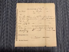 1817 Antique PA Auditor General Voucher Susquehanna River Exploration Document. picture