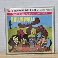 The BULLWINKLE Show GAF View-Master 3-Reel Packet Vtg 1962 NOS New Sealed  picture
