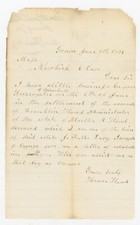Signed Letter Hiram Hand Genoa NY 1876 Handwritten New York Newkirk & Chase picture