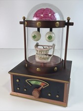 Rare Gemmy Animated Mad Lab Talking Brain Cloche Halloween Animatronic Prop Used picture