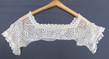 Vintage Bertha-Style WHITE LACE CROCHETED YOKE COLLAR TRIM Bridal Fashion picture