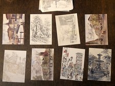 Postcard x21 Berlin 80s Bernhard Friebel Drawing Kreuzberg SO36 Colour 61 picture