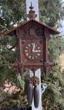 Antique C 1910 George Kuehl Black Forest German Cuckoo Wall Clock - SEE VIDEO picture