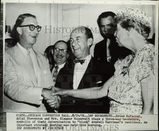 1956 Press Photo Estes Kefauver with Adlai Stevenson & Eleanor Roosevelt, Il picture