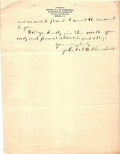 Vintage J.C. & L.W. Churchill Attorneys Oswego NY letter picture