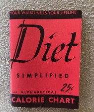 Vintage 1954 1956 Booklet Diet Simplified Calorie Chart Meal Plans Basic Health  picture