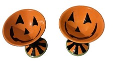 Lot Of 2,XL,Pier 1 Imports,Black Cat,Pumpkin Glasses,Candy Dishes picture