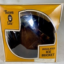 Vintage 1970’s Thermo Serv Westbend Insulated Ice Bucket Brown Walnut NIB picture