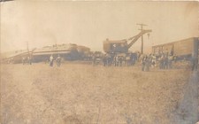 J29/ New York RPPC Postcard c1910 Erie Railroad Wreck Disaster Crane 128 picture