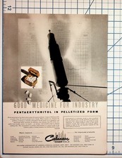 Celanese Chemicals Vintage Ad 1950s Pentaerythritol Industrial Ephemera picture
