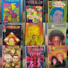 Psycho Killer Comic Lot: 9 Indie Comics: Gein, Son Of Sam, Bloody British + More picture