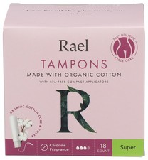 Rael Tampon Super Cotton Org 18 Ea picture