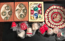 Big Lot Of  Christmas Ornaments Crocheted Bells Vintage Tree Ornaments picture
