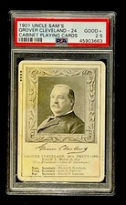 1901 Uncle Sam’s Cabinet Playing Cards Grover Cleveland PSA 2.5 GD+ Low Pop picture