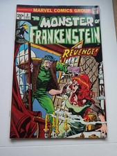 THE MONSTER OF FRANKENSTEIN COMIC  # 3 MARVEL COMICS REVENGE MAY 1973  picture