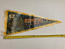 Vintage Osaka Japan Expo 1970 Pennant,  24” X  12” picture