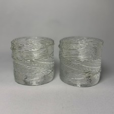 Set of 2 Simon Pearce Echo Lake Wrapped Glass Tealight Votive Candle Holders picture