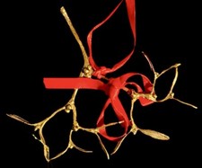 Giuliano Ricchi Christmas Ornament Tree Branch Silver/Gold Plated NWT, Italy picture