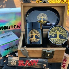 Medium Bamboo Stash Box All in One Complete Kit picture