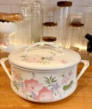 Vintage Japanese Kobe Casserole Dish “Courtney” Floral Pattern picture