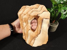 Larger Navajo Sandstone ARCH SCULPTURE  with Lines of Hematite Utah 1060gr picture