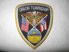 UNION TOWNSHIP OHIO POLICE PATCH (CROSSED FLAGS AND EAGLE) picture