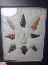 Authentic Columbia River Oregon Colorful Frame Arrowheads picture