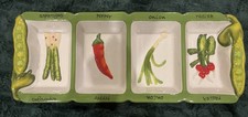Certified International Judy Phipps Large Ceramic Veggie Serving Tray 19” x 7” picture