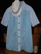 Vintage Pale Blue 1976 Men's McDonald's Uniform - Size 40 picture