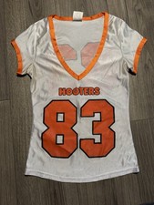 Hooters Jersey Shirt White Orange Black Restaurants Official Uniform Xsmall picture