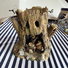 Boyds Bears & Friends Halloween Tree Stump Bear Resin Figurine Painted 10