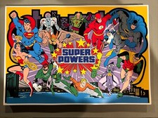Poster DC Rare Toy Display Repro 2 Sided Flipped Art Super Powers 13x19 Kenner picture