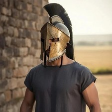 Handmade Spartan King Leonidas Helmet- 300 Movie Replica Greek Warrior Armor picture