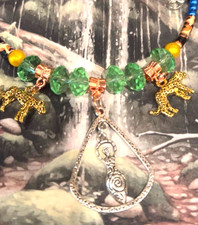 Spiral Goddess Warrior Energy Leopard Spirit Protection Amulet Necklace G6 picture