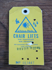 CHINA PEAK CA 1960s Ski Lift Ticket Resort Souvenir Travel Vtg 1968 #013447 picture