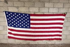 Vintage Valley Forge USA Flag - 9ft 6in x 4ft 6in - Sewn Cotton 50 Star picture