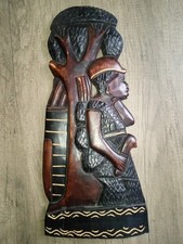 Handcarved in Ghana - African wood carved - chipped on side, still nice picture