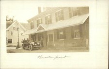 Winterport ME Car & Bldg c1910 Real Photo Postcard picture